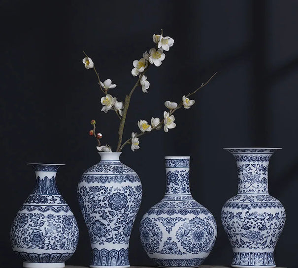 Ceramic Vase Blue And White Thin Bodied Porcelain Home Classical Shelf Bedroom Living Room Chinese Table Jingdezhen Ornaments