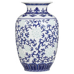 Jingdezhen Rice-pattern Porcelain Chinese Vase Antique Blue-and-white Bone China Decorated Ceramic Vase