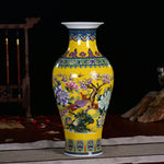 Jingdezhen Enamel Ceramic Vase Living Room Flower Arrangement Wine Cabinet Office Home Decoration Hydroponic Crafts