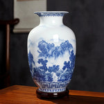 Jingdezhen Ceramics Under-glazed Blue and white porcelain new Chinese style Vase Decoration living room flower arrangement