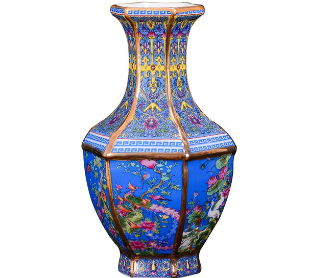 Antique Royal Chinese Porcelain Vase Decorative Flower Vase For Wedding Decoration Pot Jingdezhen Porcelain Vase Christmas Gift